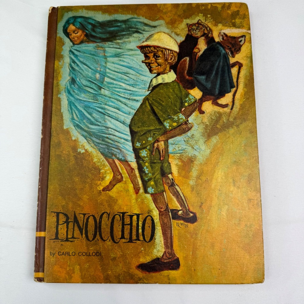 Vintage Pinocchio Carlo Collodi Educator Classic Library Hardcover 1968 Irwin